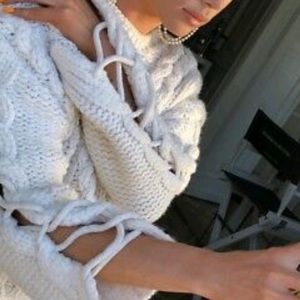 NWT Zara Braided Cable Knit Sweater